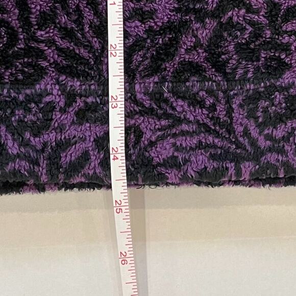 Coldwater Creek Purple Floral Chenille Mock Neck Sweater, Lounge, Cozy, Size L - Picture 11 of 12